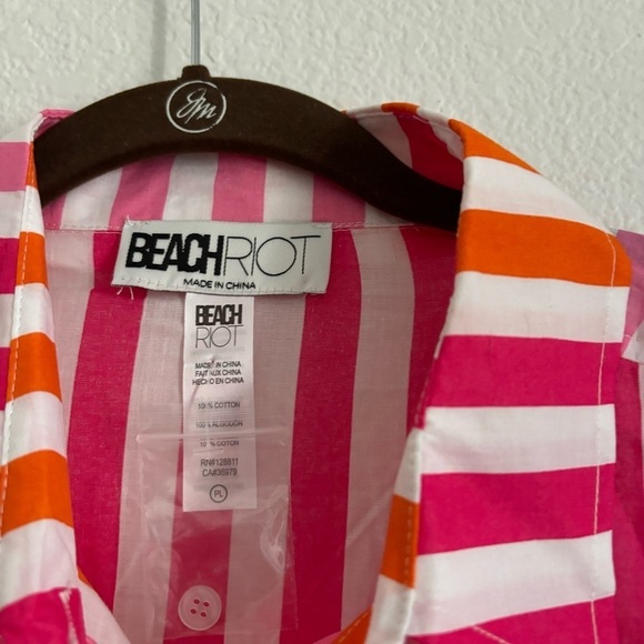 NWOT Beach Riot Women's Size Petite Large Multicolor Sunset Stripes Alexa Top - Picture 3 of 5